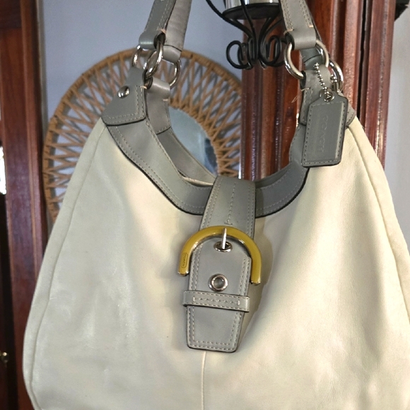 Elegant Cream and Gray Women's Bag - Picture 1 of 6
